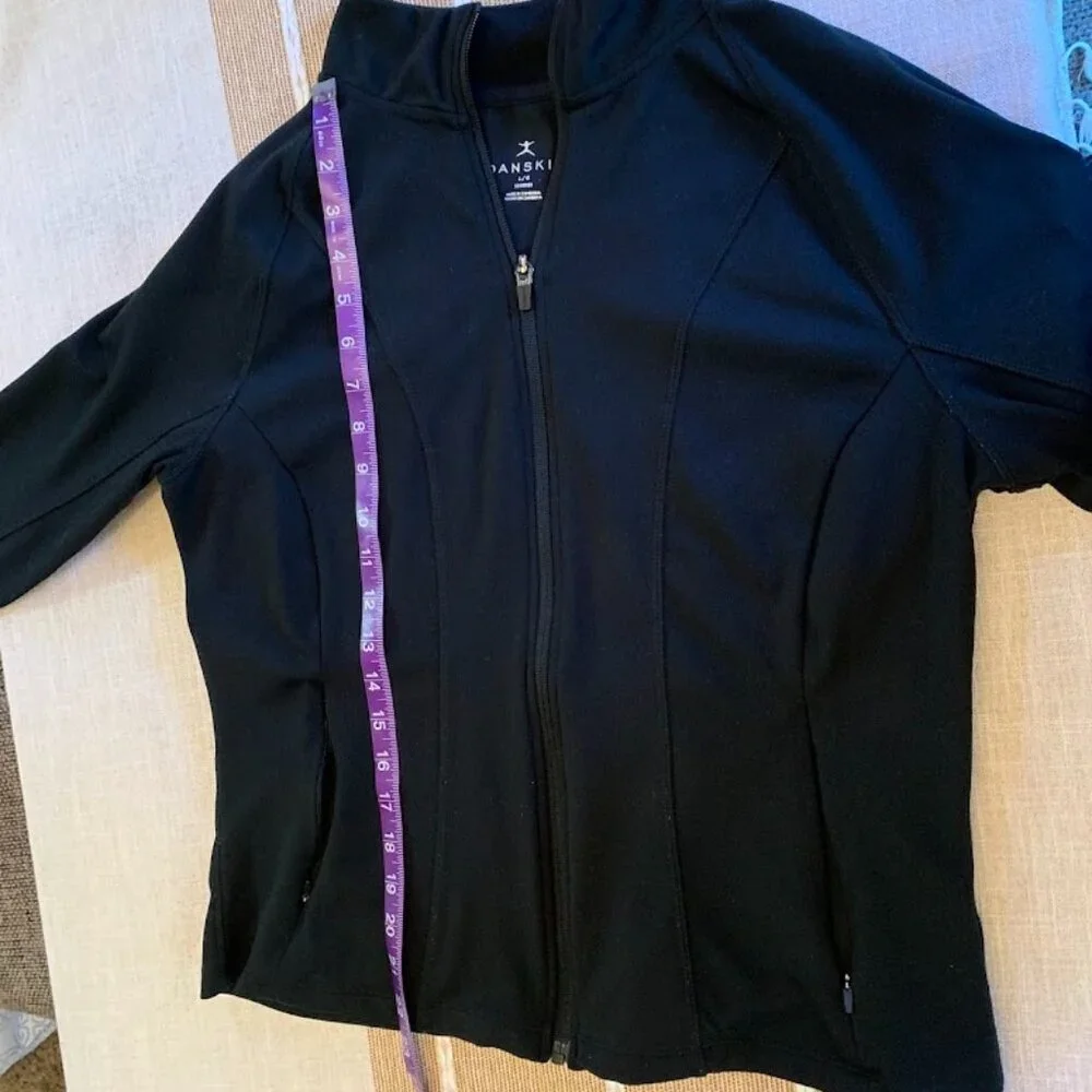 Danskin Zip Up Yoga Jacket -- Pockets and Thumbholes -- Womens Size L - Picture 4 of 7